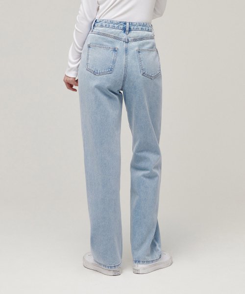 MUSINSA STANDARD WOMAN MUSINSA STANDARD WOMAN Denim Straight Pants (Light Indigo)