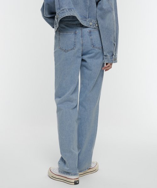 MUSINSA STANDARD WOMAN MUSINSA STANDARD WOMAN Denim Straight Pants (Light Indigo)