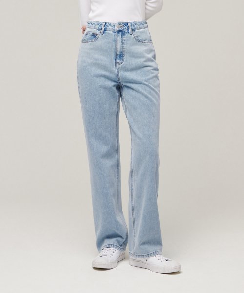 MUSINSA STANDARD WOMAN MUSINSA STANDARD WOMAN Denim Straight Pants (Light Indigo)