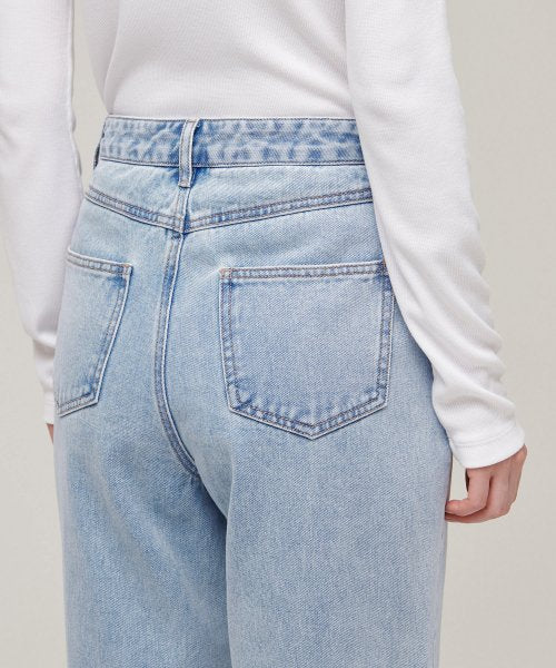 MUSINSA STANDARD WOMAN MUSINSA STANDARD WOMAN Denim Straight Pants (Light Indigo)