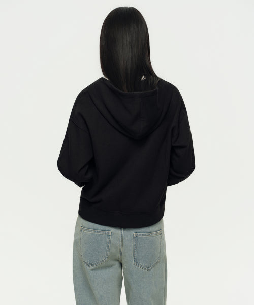 MUSINSA STANDARD WOMAN MUSINSA STANDARD WOMAN Hoodie Zip-up [Black]