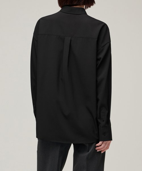 MUSINSA STANDARD WOMAN MUSINSA STANDARD WOMAN Women's Oversized Silky Shirt [Black]
