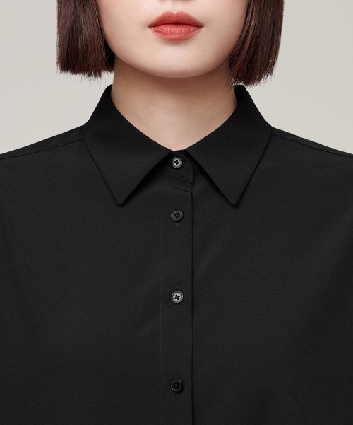 MUSINSA STANDARD WOMAN MUSINSA STANDARD WOMAN Women's Oversized Silky Shirt [Black]