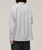 MUSINSA STANDARD WOMAN MUSINSA STANDARD WOMAN Women's Oversized Silky Shirt (Light Gray)