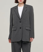 MUSINSA STANDARD WOMAN MUSINSA STANDARD WOMAN Women's Oversized Blazer Medium Gray