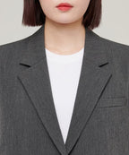 MUSINSA STANDARD WOMAN MUSINSA STANDARD WOMAN Women's Oversized Blazer Medium Gray