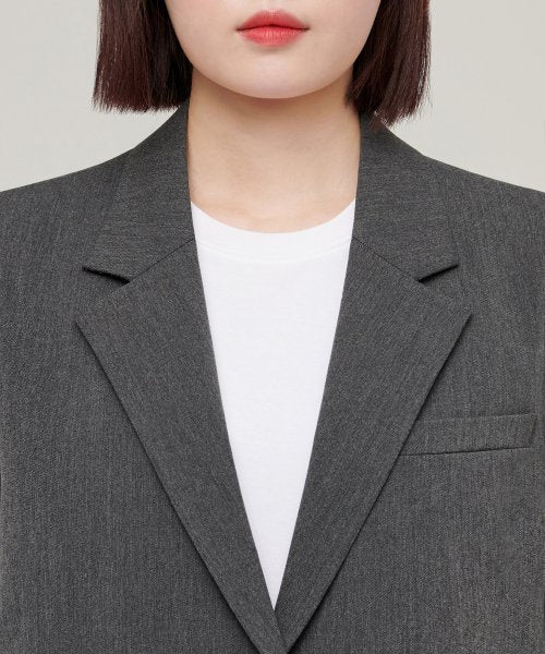 MUSINSA STANDARD WOMAN MUSINSA STANDARD WOMAN Women's Oversized Blazer Medium Gray