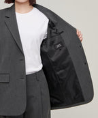 MUSINSA STANDARD WOMAN MUSINSA STANDARD WOMAN Women's Oversized Blazer Medium Gray