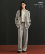 MUSINSA STANDARD WOMAN MUSINSA STANDARD WOMAN Women's oversized blazer light beige