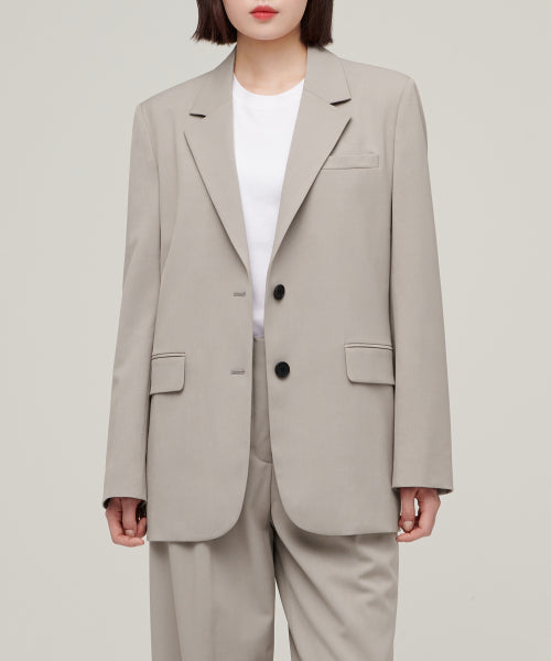 MUSINSA STANDARD WOMAN MUSINSA STANDARD WOMAN Women's oversized blazer light beige