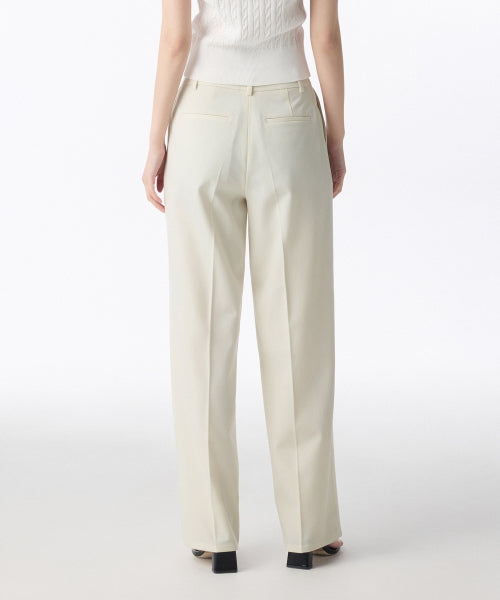 MUSINSA STANDARD WOMAN MUSINSA STANDARD WOMAN Slacks Women's Waist Bandless Wide [Cream]