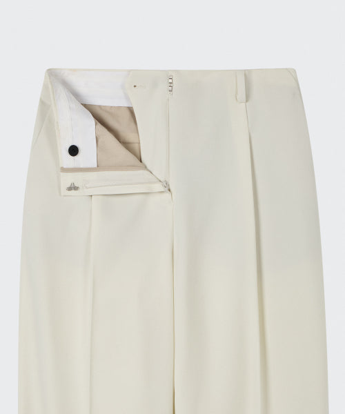 MUSINSA STANDARD WOMAN MUSINSA STANDARD WOMAN Slacks Women's Waist Bandless Wide [Cream]