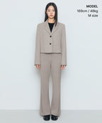 MUSINSA STANDARD WOMAN MUSINSA STANDARD WOMAN Women's Crop Blazer Light Beige