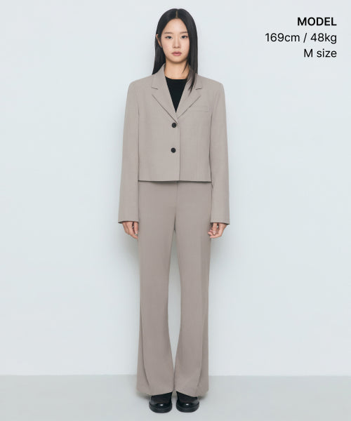 MUSINSA STANDARD WOMAN MUSINSA STANDARD WOMAN Women's Crop Blazer Light Beige