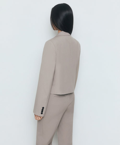 MUSINSA STANDARD WOMAN MUSINSA STANDARD WOMAN Women's Crop Blazer Light Beige
