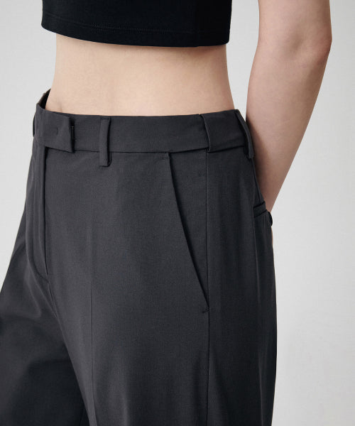 MUSINSA STANDARD WOMAN MUSINSA STANDARD WOMAN Slacks Wide Hidden Banding Gray