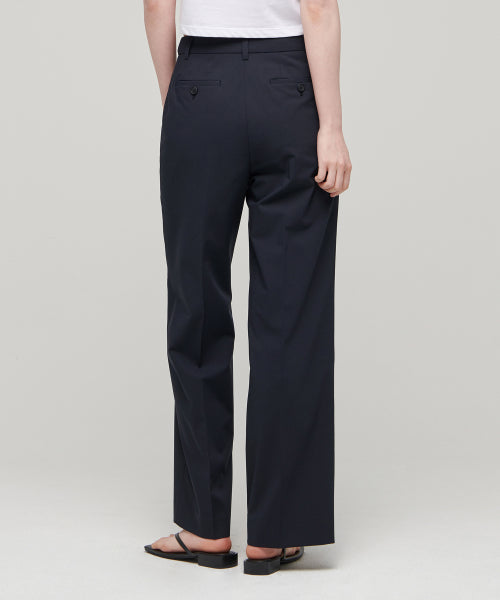 MUSINSA STANDARD WOMAN MUSINSA STANDARD WOMAN Slacks Wide Hidden Banding [Navy]