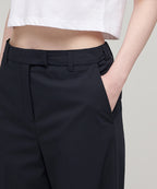 MUSINSA STANDARD WOMAN MUSINSA STANDARD WOMAN Slacks Wide Hidden Banding [Navy]