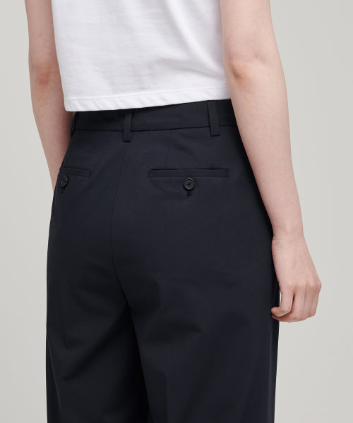 MUSINSA STANDARD WOMAN MUSINSA STANDARD WOMAN Slacks Wide Hidden Banding [Navy]