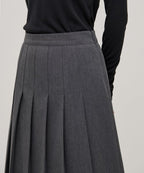 MUSINSA STANDARD WOMAN MUSINSA STANDARD WOMAN Pleated Midi Skirt Medium Gray