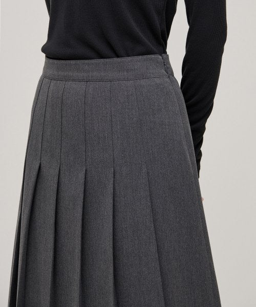 MUSINSA STANDARD WOMAN MUSINSA STANDARD WOMAN Pleated Midi Skirt Medium Gray