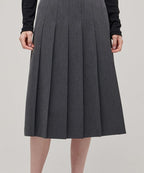 MUSINSA STANDARD WOMAN MUSINSA STANDARD WOMAN Pleated Midi Skirt Medium Gray