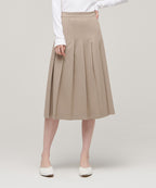 MUSINSA STANDARD WOMAN MUSINSA STANDARD WOMAN Pleated Midi Skirt Beige