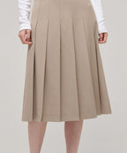 MUSINSA STANDARD WOMAN MUSINSA STANDARD WOMAN Pleated Midi Skirt Beige
