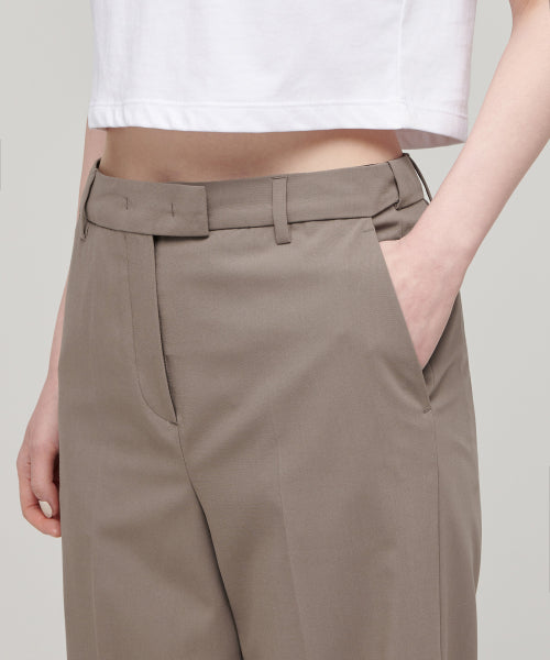 MUSINSA STANDARD WOMAN MUSINSA STANDARD WOMAN Slacks Wide Hidden Banding Dusty Beige