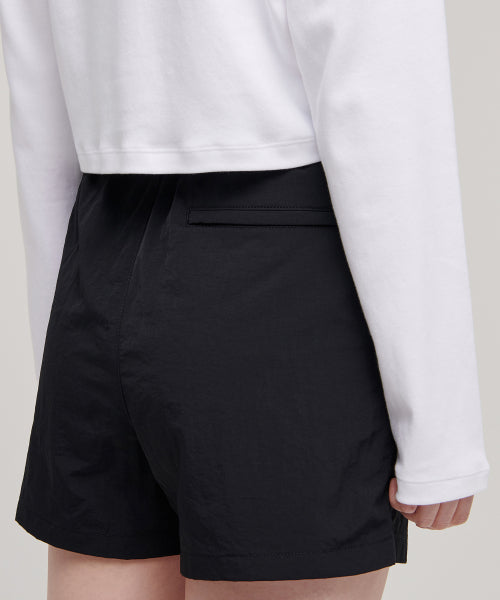 MUSINSA STANDARD WOMAN MUSINSA STANDARD WOMAN Women's Nylon Banding Shorts (Black)