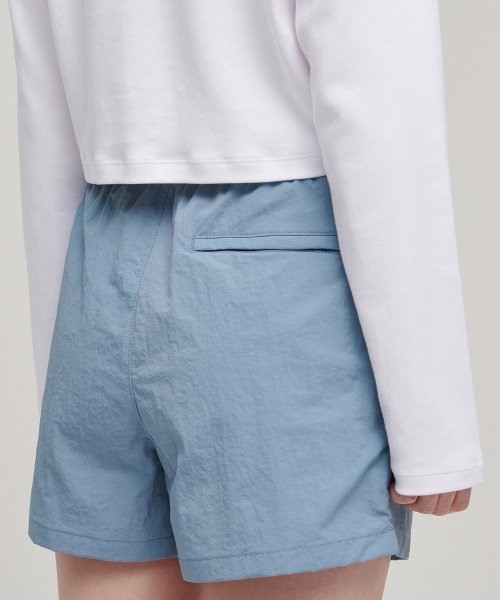 MUSINSA STANDARD WOMAN MUSINSA STANDARD WOMAN Women's Nylon Banding Shorts Blue Gray