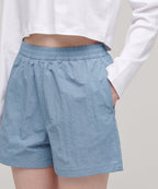 MUSINSA STANDARD WOMAN MUSINSA STANDARD WOMAN Women's Nylon Banding Shorts Blue Gray