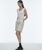 MUSINSA STANDARD WOMAN MUSINSA STANDARD WOMAN Women's Cotton Wide Bermuda Shorts (Cream)