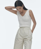 MUSINSA STANDARD WOMAN MUSINSA STANDARD WOMAN Women's Cotton Wide Bermuda Shorts (Cream)