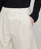 MUSINSA STANDARD WOMAN MUSINSA STANDARD WOMAN Women's Cotton Wide Bermuda Shorts (Cream)