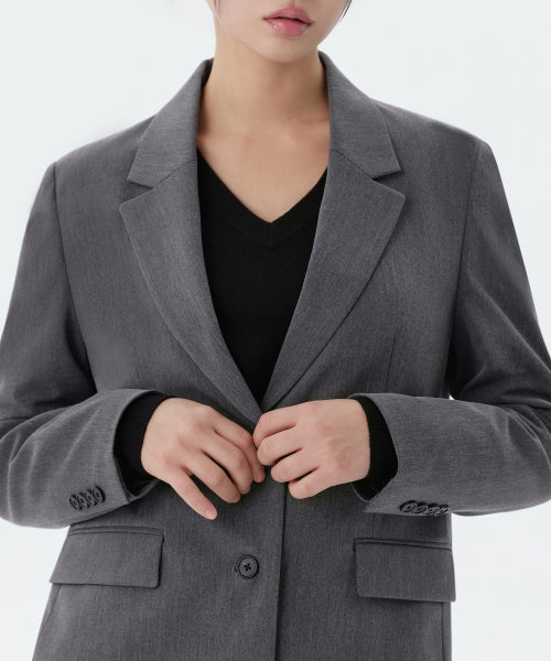 MUSINSA STANDARD WOMAN MUSINSA STANDARD WOMAN Women's Basic Blazer Medium Gray