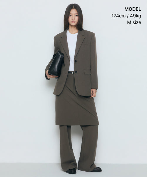 MUSINSA STANDARD WOMAN MUSINSA STANDARD WOMAN Women's Oversized Blazer Khaki Brown