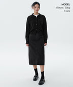 MUSINSA STANDARD WOMAN MUSINSA STANDARD WOMAN Women's Denim Midi Skirt (Washed Black)