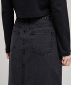 MUSINSA STANDARD WOMAN MUSINSA STANDARD WOMAN Women's Denim Midi Skirt (Washed Black)