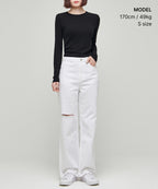 MUSINSA STANDARD WOMAN MUSINSA STANDARD WOMAN Women's Denim Pants Loose Straight [White]