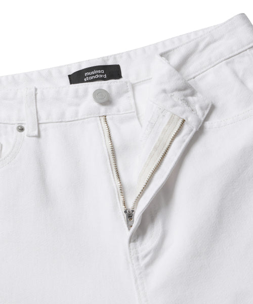 MUSINSA STANDARD WOMAN MUSINSA STANDARD WOMAN Women's Denim Pants Loose Straight [White]