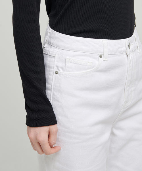 MUSINSA STANDARD WOMAN MUSINSA STANDARD WOMAN Women's Denim Pants Loose Straight [White]