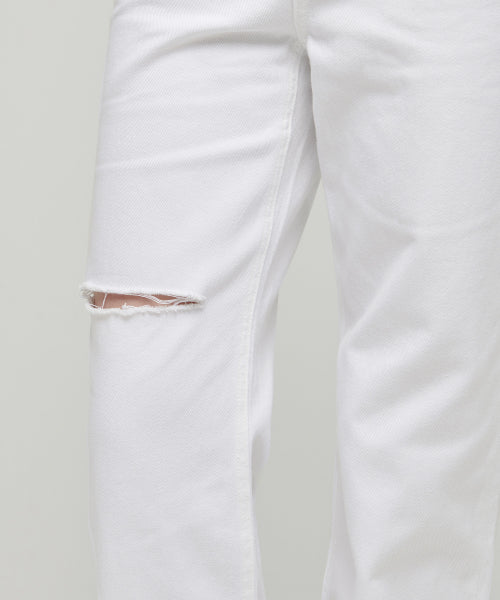 MUSINSA STANDARD WOMAN MUSINSA STANDARD WOMAN Women's Denim Pants Loose Straight [White]