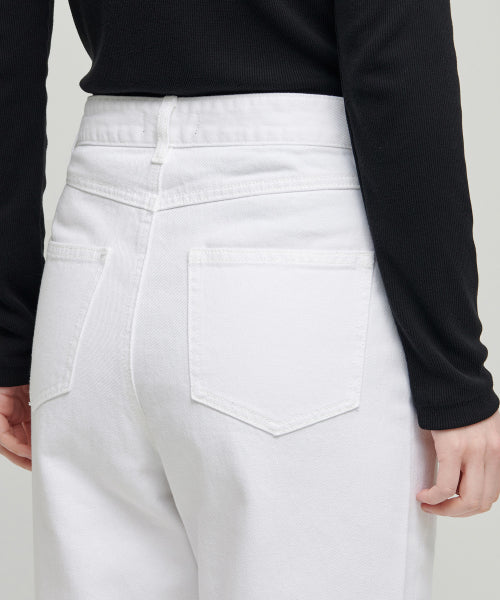 MUSINSA STANDARD WOMAN MUSINSA STANDARD WOMAN Women's Denim Pants Loose Straight [White]