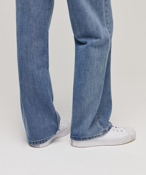 MUSINSA STANDARD WOMAN MUSINSA STANDARD WOMAN Denim Straight Pants [Medium Indigo]