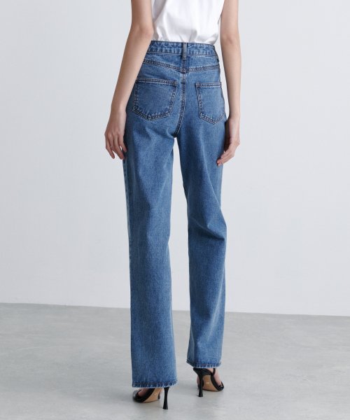 MUSINSA STANDARD WOMAN MUSINSA STANDARD WOMAN Denim Straight Pants [Medium Indigo]