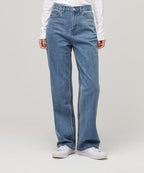 MUSINSA STANDARD WOMAN MUSINSA STANDARD WOMAN Denim Straight Pants [Medium Indigo]
