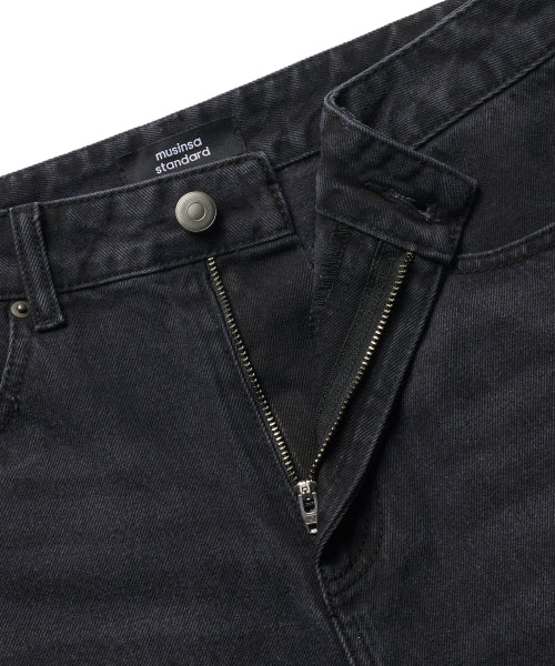 MUSINSA STANDARD WOMAN MUSINSA STANDARD WOMAN Women's Straight Denim Pants (Washed Black)