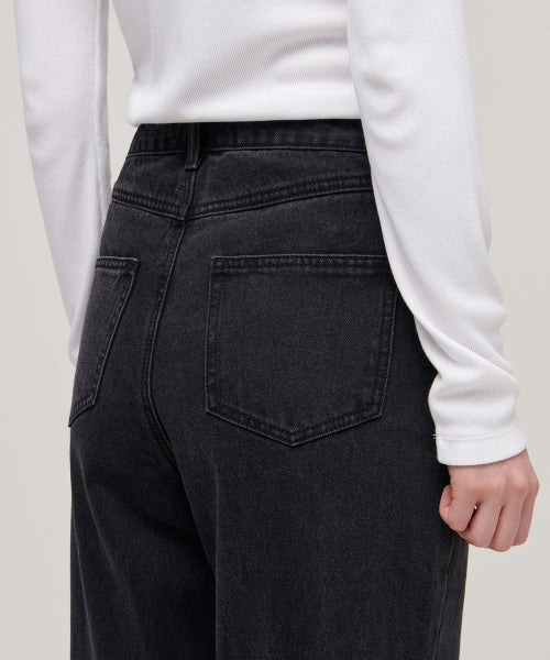 MUSINSA STANDARD WOMAN MUSINSA STANDARD WOMAN Women's Straight Denim Pants (Washed Black)