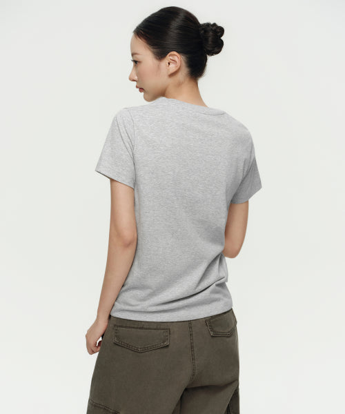 MUSINSA STANDARD WOMAN MUSINSA STANDARD WOMAN T-Shirt Medium Gray